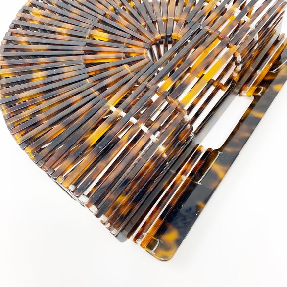 Acrylic Arc Handbag in Tortoise - Picture 2 of 7